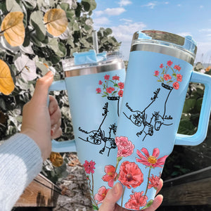 Mom With Flowers Custom Kids Name - Personalized Tumbler - Gift For Mother 2_a2a4f023-7911-4333-9020-9ea274e38b51.jpg?v=1713942584