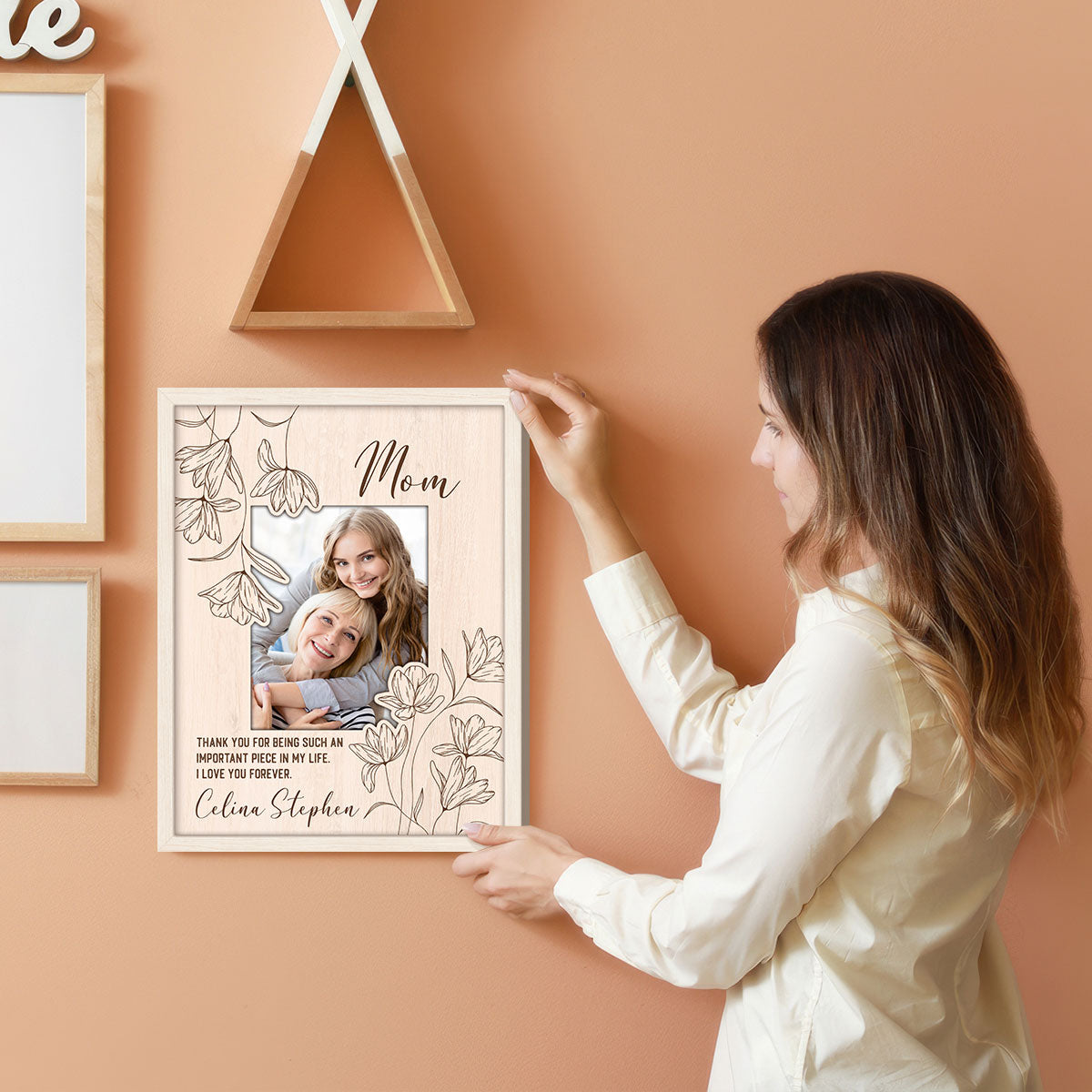 Mom Thank You For Being An Important Piece - Personalized Canvas - Gift For Mom, Mother's Day Gift