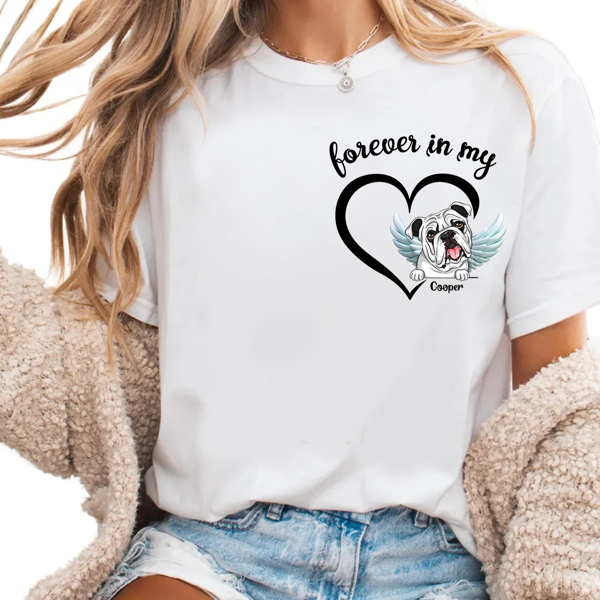 Forever In My Heart Pet Loss - Personalized Shirt