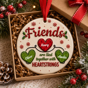 Friends Are Together - Christmas Gift For Best Friends, BFF, Sisters - Real 3D Raised Ornament