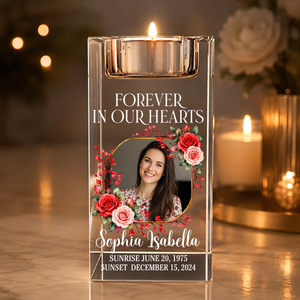 When You Miss Me Have No Fear Blessing - Personalized Crystal Candle Holder