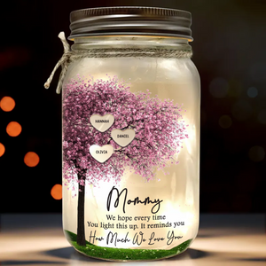 It Reminds You How Much We Love You - Personalized Mason Jar Light - Gift For Mom, Mother's Day, Birthday Gift