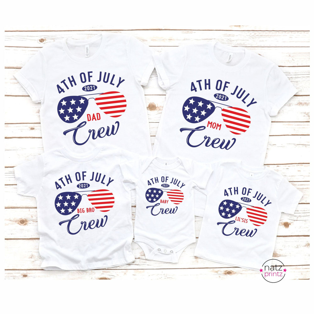 4th of July Crew, Matching Family shirts, 4th of July Family Shirts, Patriotic Shirt, Fourth of July Shirt, Personalized Shirts