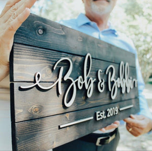 The Family - Personalized Wood Key Holder - Housewarming Gift For Family, Friends, Couple