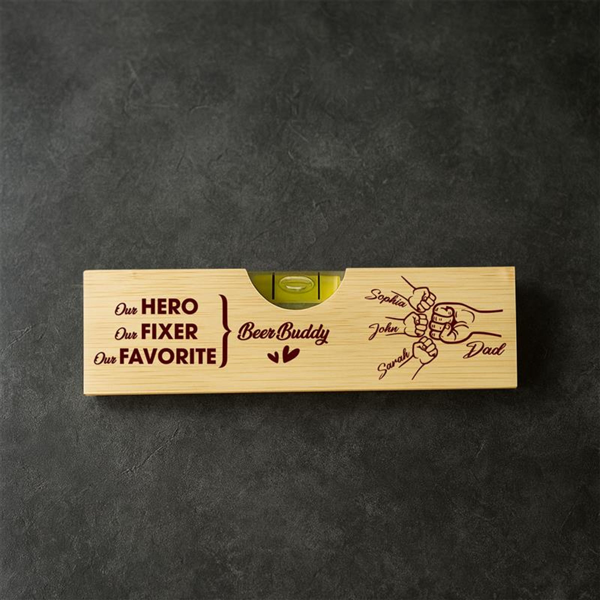 Dad Our Fixer Our Hero - Personalized Bottle Opener - Gift For Dad, Father's Day, Birthday Gift