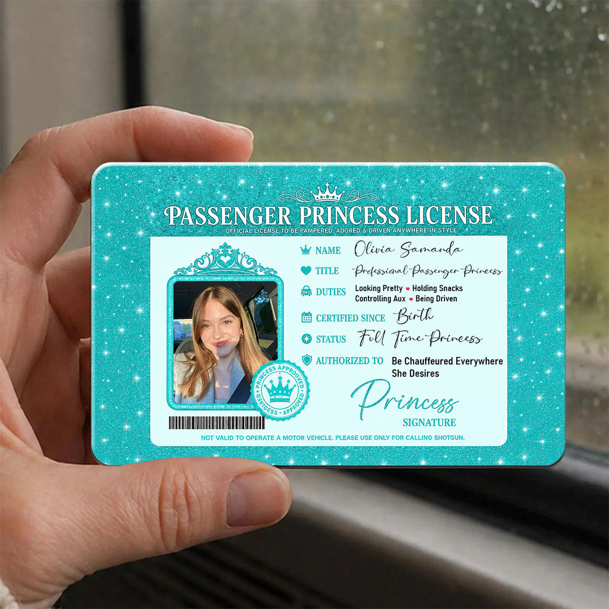 Passenger Princess License - Personalized Insert Wallet Card