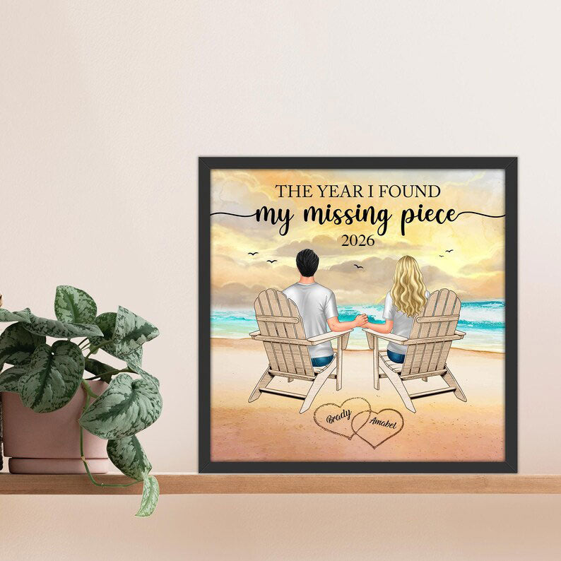 Wedding Gifts For Couples 2026, I Found My Missing Piece, Bridal Shower, Newlyweds Marriage Gifts, Canvas Wall Art Decor, Bedroom Decor Wall