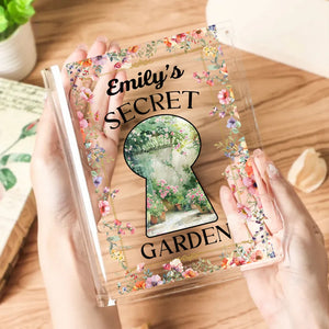 My Secret Garden - Personalized Acrylic Book Vase - Gift For Book Lovers, Bookworm Gift