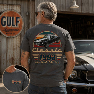 Classic Limited With Retro Car's Photo - Personalized T-Shirt