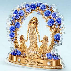 3D Effect Mom We Love You - Personalized Custom Shaped Acrylic Plaque