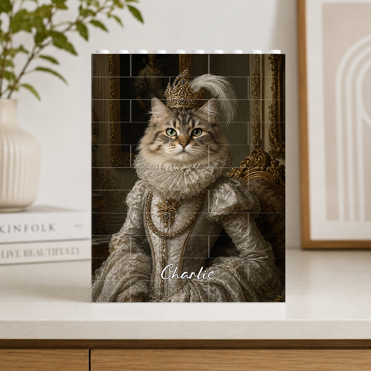 Custom Royal Pet Lover Photo - Personalized Brick Block