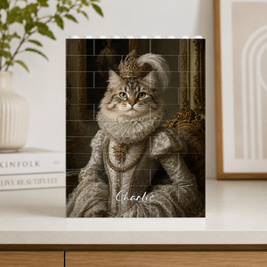 Custom Royal Pet Lover Photo - Personalized Brick Block