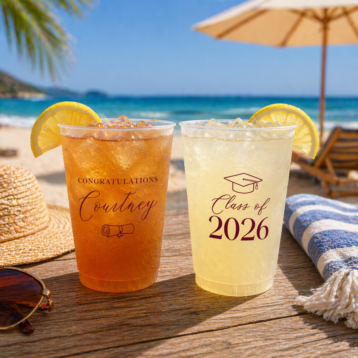 Graduation Custom Frosted Cups, Personalized Cups, Party Cups, Graduation Favors, Class of 2026