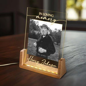 Custom Photo Memorial Night Light, Dad Mom Remembrance In Loving Memory, Memorial Picture Gift, Mom Loss Night Light, Loss of Father Gift