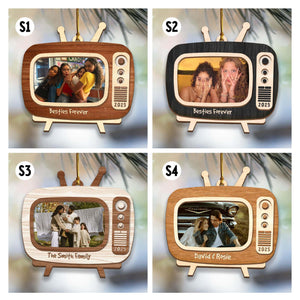 Personalized Photo Family Ornament, Family Picture Layers Wooden Ornament Christmas Keepsake Portrait Throwback 2025 Custom Photo Ornament