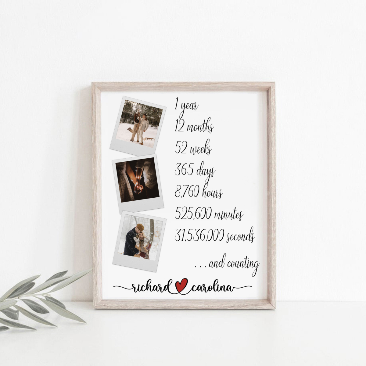 Custom 1 Year Anniversary Gift for Girlfriend, One Year Anniversary Gift, Gift for Boyfriend, Gift for Him, Anniversary Gifts, One Year Gift