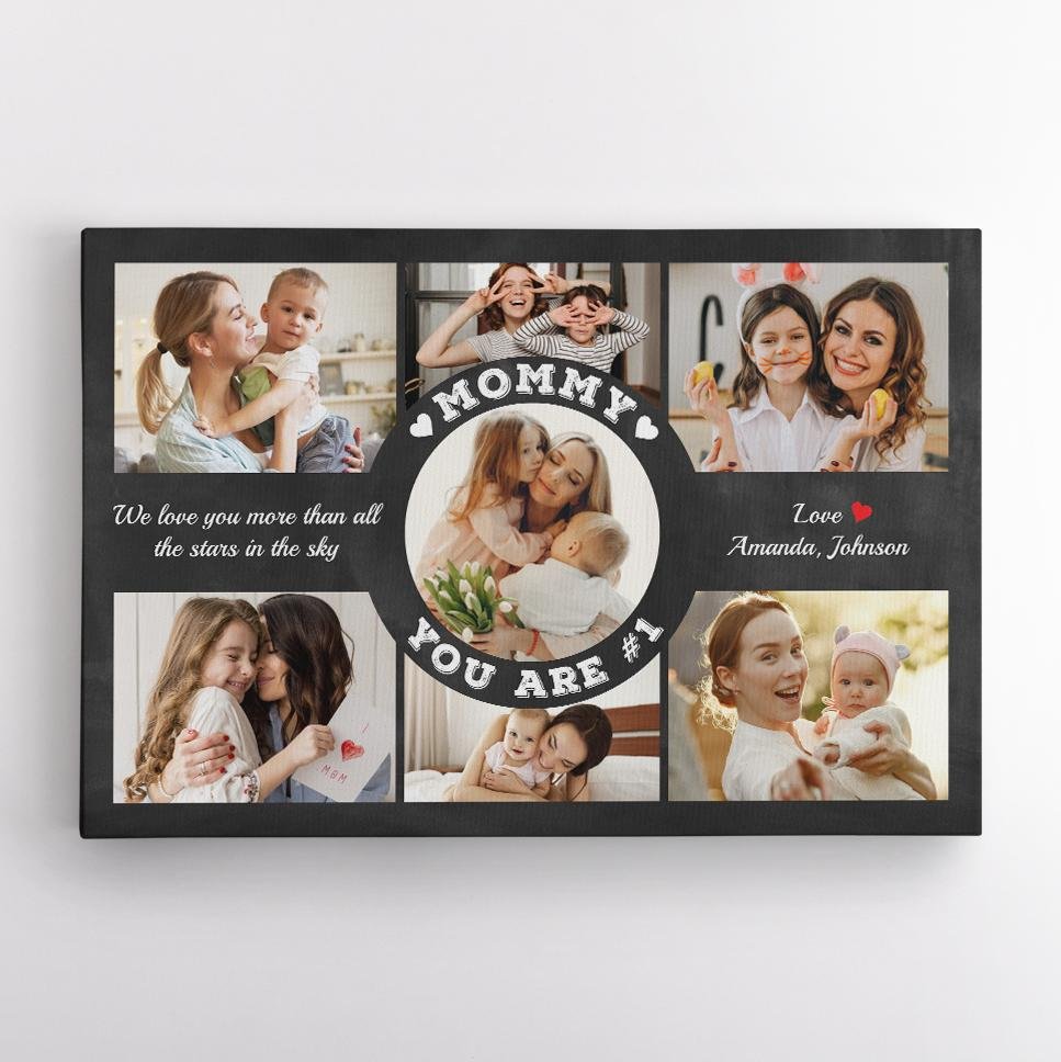 Mommy You Are Number 1 - Personalized Canvas - Gift For Mom, Mother's Day, Birthday Gift