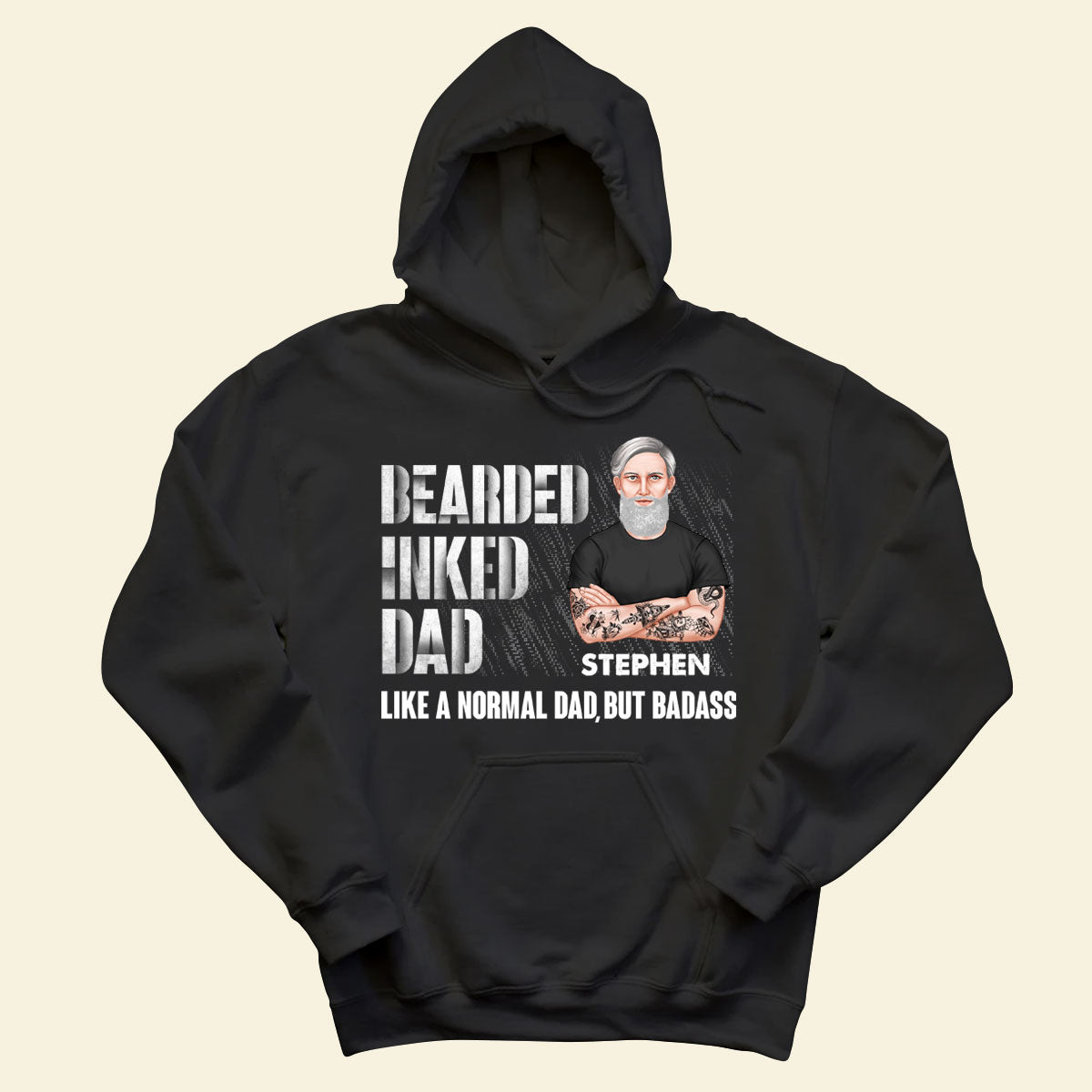 Bearded Inked Dad - Personalized Apparel - Gift For Father, Dad, Father's Day, Birthday Gift
