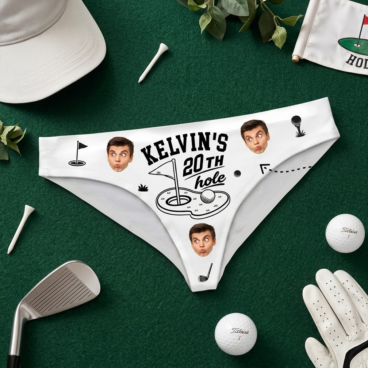 The Luckiest Golfer In The World - Custom Photo Women Briefs - Personalized Anniversary Wedding Gifts For Husband And Wife, Him And Her -