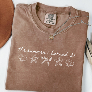 21st Birthday Shirt, The Summer I Turned 21 Shirt, 21st Birthday Gifts for Her, Beach Birthday Shirt