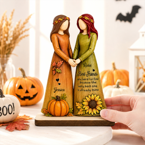Fall Season Best Friends Are Hard To Find - Personalized Wooden Plaque - Gift For Soul Sister, Bestie, Friends