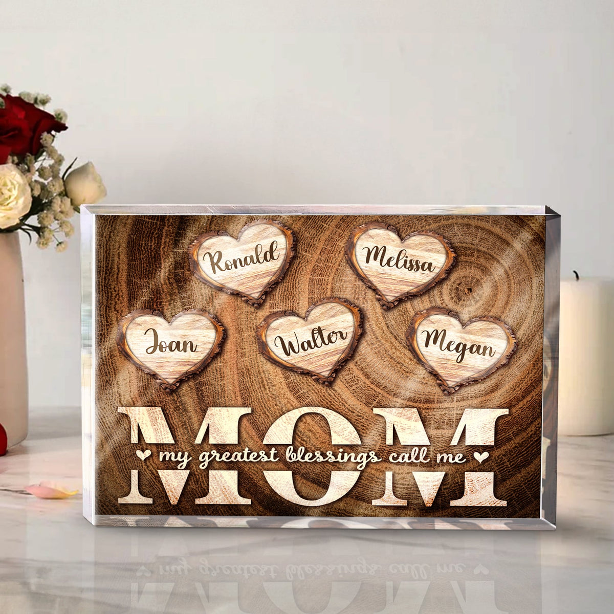 My Greatest Blessings Call Me Mom - Personalized Acrylic Plaque - Gift For Mom, Mother's Day Gift