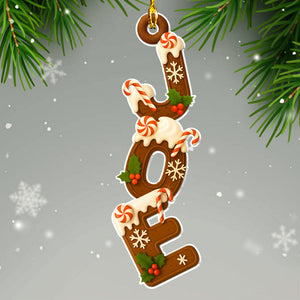 Custom Chocolate Christmas Letters - Personalized Shaped Ornament - Christmas Gift For Family