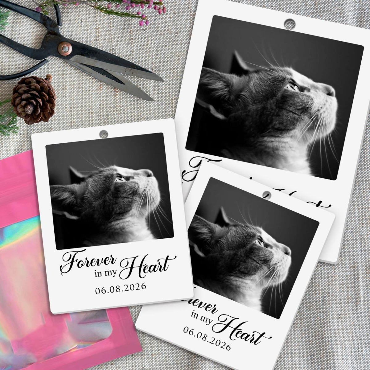 Personalized Pet Photo Car Air Freshener, A Meaningful Keepsake with Photo, Cat Memorial Gifts, Dog Sympathy Gift, Pet Portrait Car Freshie