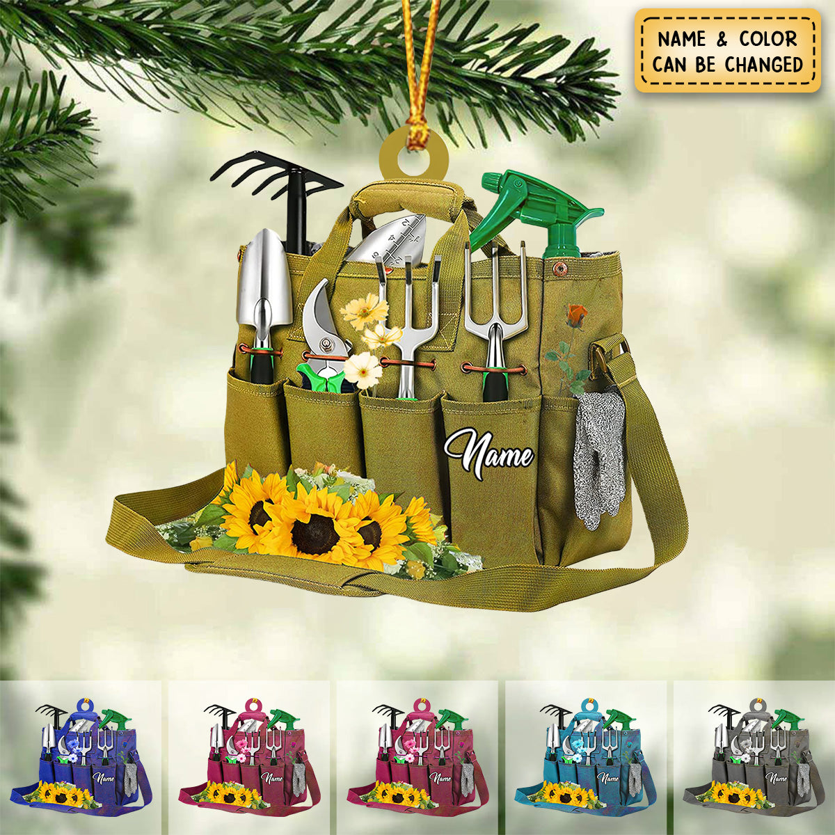Garden Tool - Personalized Acrylic Ornament - Christmas Gift for Gardening Lovers