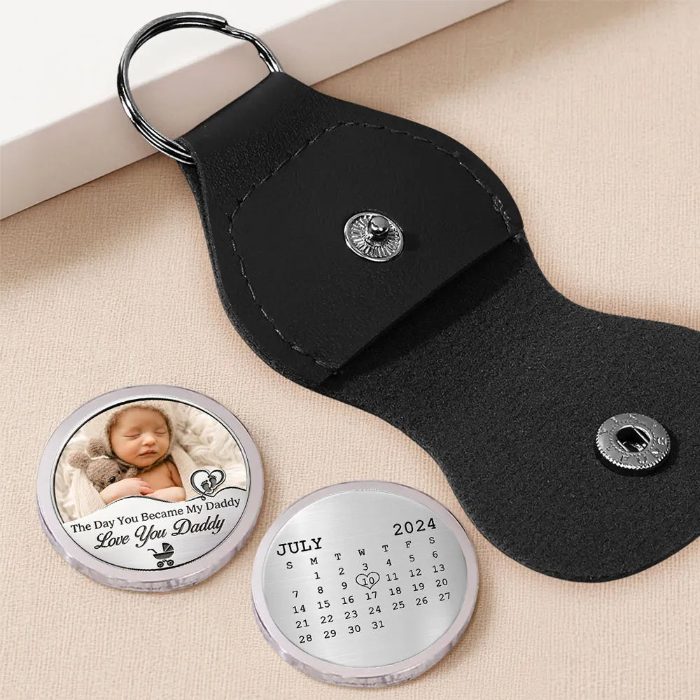 Baby Arrival Date - Personalized Pocket Hug - Gift For New Dad, Gift For Dad, Father's Day Gift
