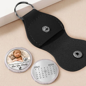 Baby Arrival Date - Personalized Pocket Hug - Gift For New Dad, Gift For Dad, Father's Day Gift