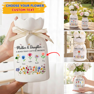 Seed Of Love - Personalized Custom Ribbon Tie Flower Vase