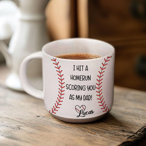 Personalized Baseball Dad Pottery Mug, Custom Fathers Day Gift From Baseball Dad, Dad Mug, Coffee Mug For Father's Day Gift, Birthday Gifts