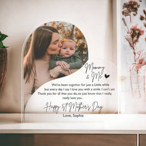 Happy 1st Mother's Day - Personalized Acrylic Plaque - Gift For New Mom