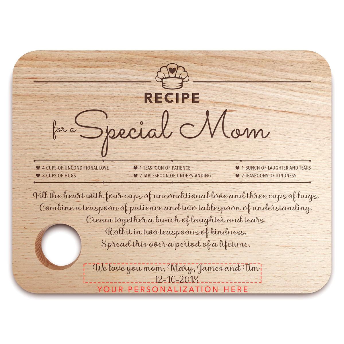Personalized Cutting Board, Best Mom Ever, Mom Board, Special Gift for Mom, Chopping Board Gift, Super Mom, I Love You Mom, Mom Gift, Gift for Mom