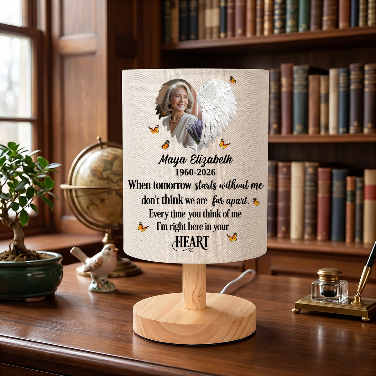 When You Miss Me Have No Fear Memorial Personalized Fabric Lamp