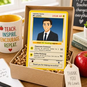 Custom PKM Teacher Thank you Gift, Personalized Teacher's PKM Card, Custom PKM Teachers gift, PKM teacher thank you gift