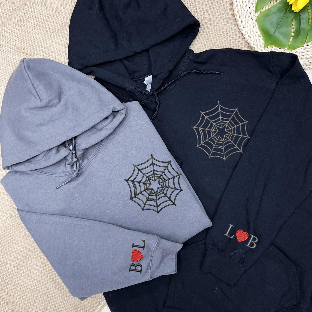 Spiderweb Embroidered Shirt, Spiderweb Star Couple Shirt, Roman Numeral Shirt Embroidered Couple Matching Shirt, Matching Couple Shirt