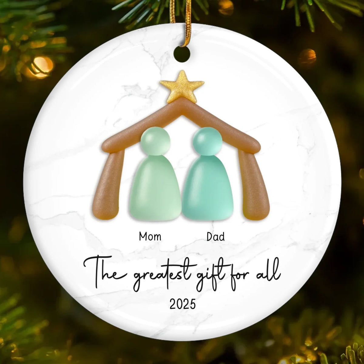 The Greatest Gift For All Sea Glass Family - Personalized Ornament - Christmas Gift For Family