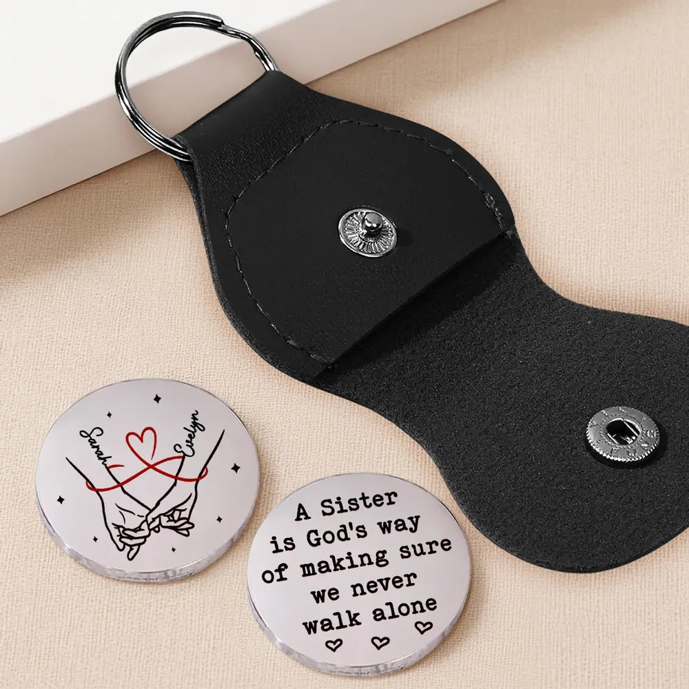 A Sister Is God's Way Of Making Sure We Never Walk Alone - Personalized Pocket Hug - Gift For Sister