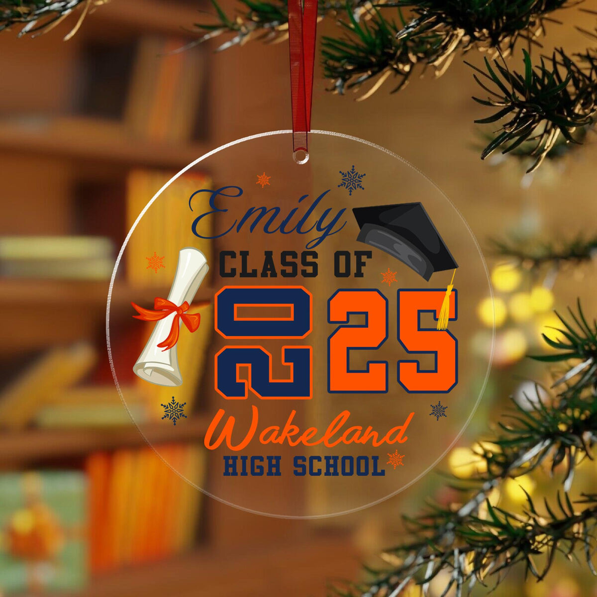 Class of 2025 Graduation - Personalized Crystal Ornament - Graduation Gift