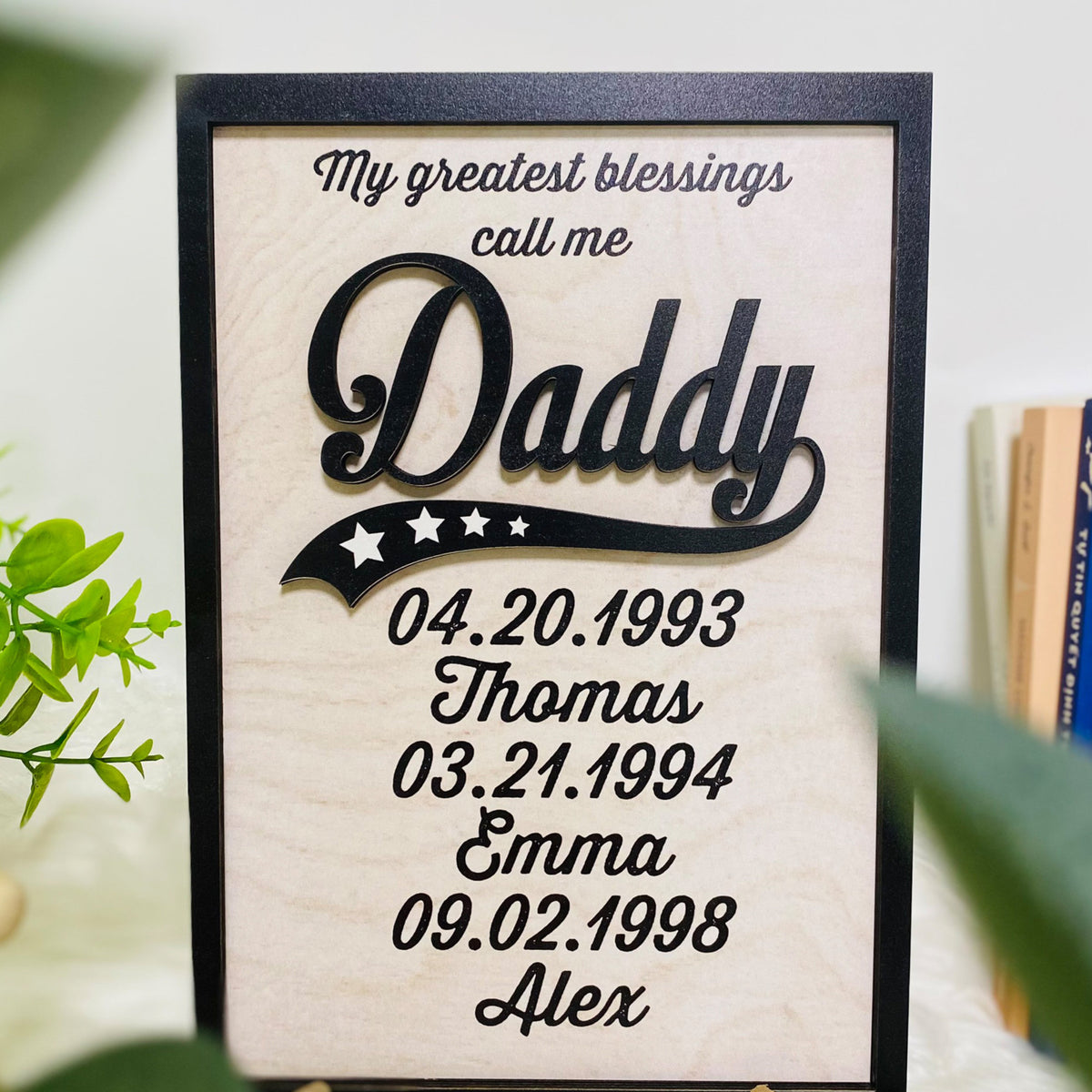Personalized My Greatest Blessings Call me Daddy, The Achievements of Being a Father, Happy Father's Day, Gift For Dad, Custom Kid's Name