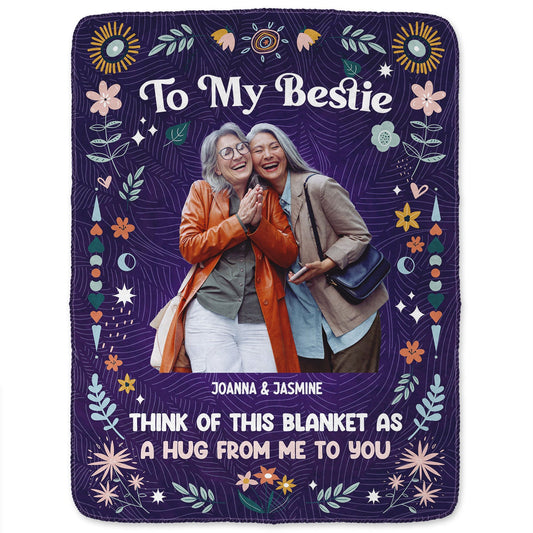 To My Sister This Blanket Is A Hug To You - Personalized Blanket - Gift For Sisters, Besties, Cousins, Friends