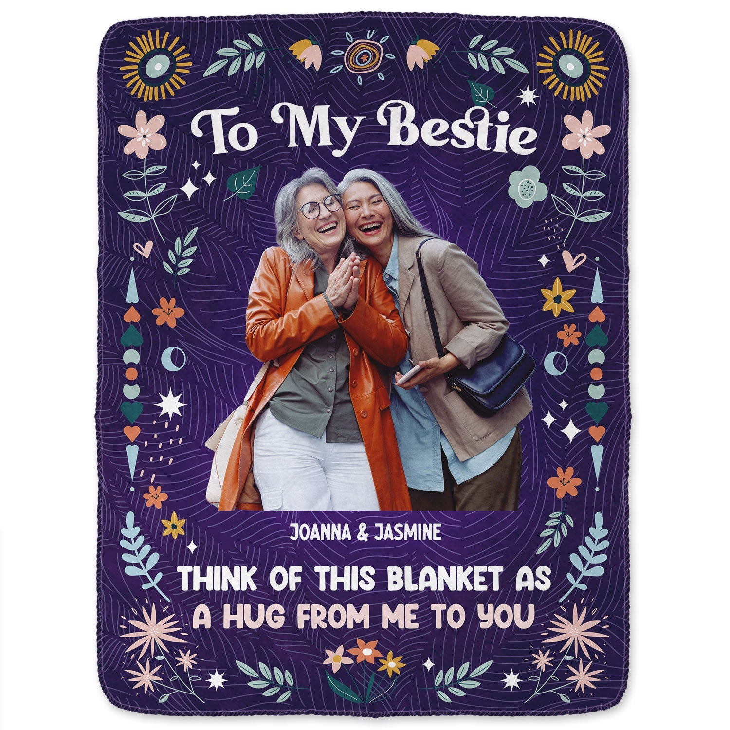 To My Sister This Blanket Is A Hug To You - Personalized Blanket - Gift For Sisters, Besties, Cousins, Friends