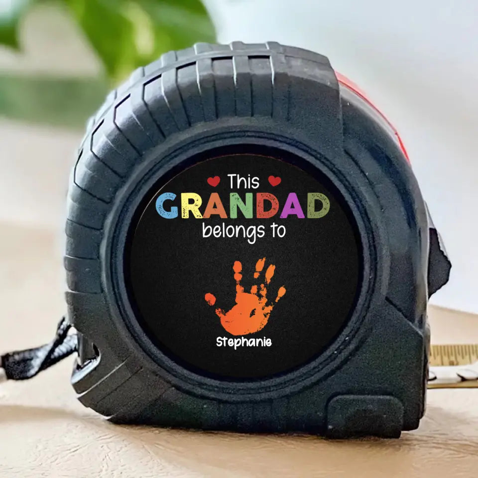 This Papa Belongs To Kids - Personalized Tape Measure - Father's Day, Birthday Gift For Dad, Grandpa