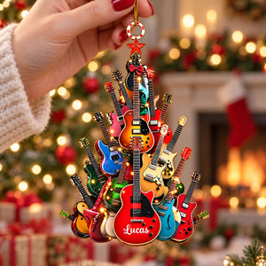 Personalized Guitar Christmas Tree Ornament
