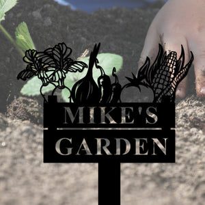 Custom Vegetables Garden Stake, Personalized Metal Garden Sign With Stake, Custom Garden Sign, Garden Decor, Gift for Gardener