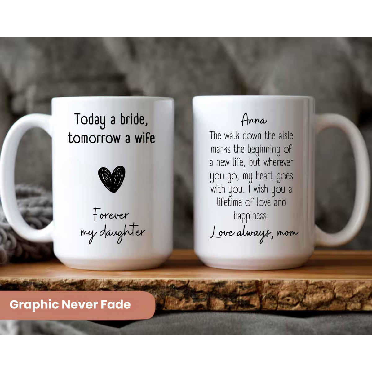 Forever My Daughter - Personalized Mug - Gift For Daughter On Wedding Day