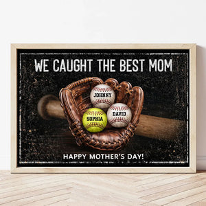We Caught The Best Mom - Personalized Canvas - Heartfelt Mother's Day Gift for Mom, Wife