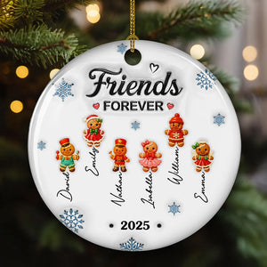 Gingerbread Friends - Personalized Custom 3D Inflated Effect Ornament - Christmas Gift For Friends, Sisters, Siblings